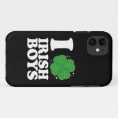 Ik hou van Ierse jongens Shamrock Hart St. Patrick Case-Mate iPhone Case (Achterkant (horizontaal))