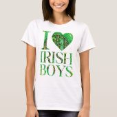 Ik hou van Ierse jongens, St. Patrick's Day 2025 T-shirt (Voorkant)
