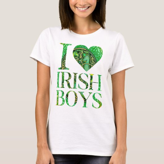 Ik hou van Ierse jongens, St. Patrick's Day 2025 T-shirt (Voorkant)