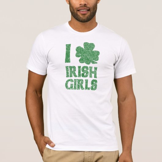 Ik hou van Ierse meisjes T-shirt (Voorkant)