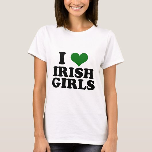 Ik hou van Ierse meisjes T-shirt (Voorkant)