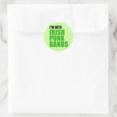 Ik hou van Ierse Punk bands Ronde Sticker (Tas)