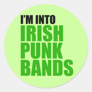 Ik hou van Ierse Punk bands Ronde Sticker