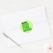 Ik hou van Ierse Punk bands Ronde Sticker (Envelop)