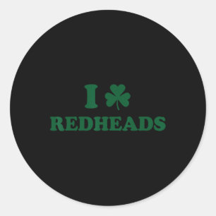 Ik hou van Ierse roodharigen jongens door1 Ronde Sticker