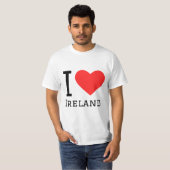Ik hou van Ierse vierkante sticker T-shirt (Voorkant volledig)
