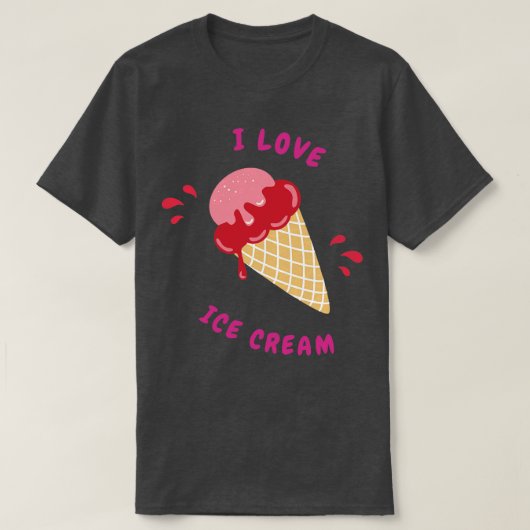 Ik hou van ijs 1 t-shirt (Design voorkant)