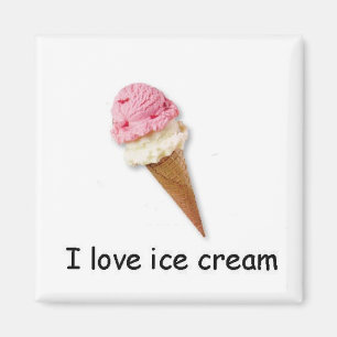 Ik hou van ijs Double Dip Cone Magnet