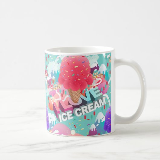 ik hou van ijs koffiemok (Rechts)