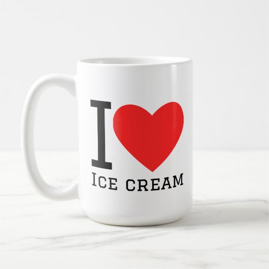 Ik hou van ijs koffiemok (Links)