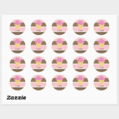 Ik hou van ijs ronde sticker (Vel)