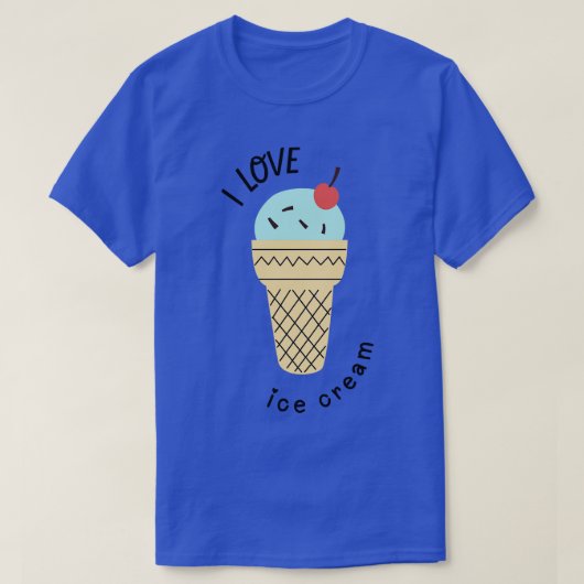 Ik hou van ijs t-shirt (Design voorkant)