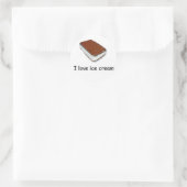 Ik hou van ijs Vanilla Sandwich Sticker (Tas)