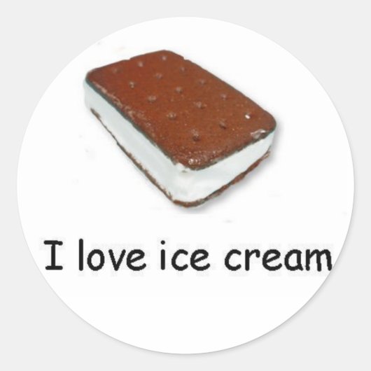 Ik hou van ijs Vanilla Sandwich Sticker (Voorkant)