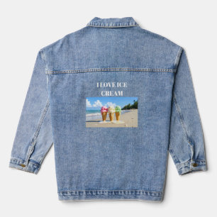 Ik hou van ijs – Zoete levensvibes Denim Jacket
