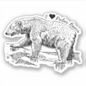 Ik hou van ijsberen sticker (Voorkant)