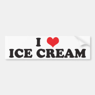 Ik hou van ijscrème! Bumpersticker