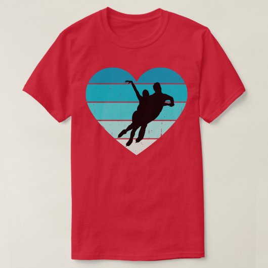 Ik hou van ijsdansen wintersport schaatsen t-shirt (Design voorkant)