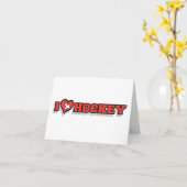 Ik hou van ijshockey - hart kaart (Gele Bloem)