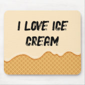 Ik hou van ijsjes grappige schattige Humor Unique  Muismat (Voorkant)