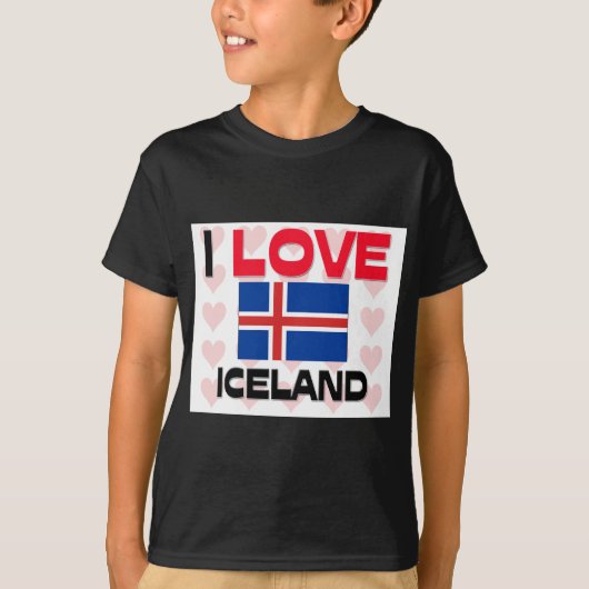 Ik hou van IJsland T-shirt (Voorkant)