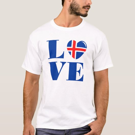Ik hou van IJsland T-shirt (Voorkant)
