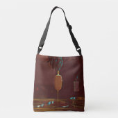 Ik hou van ijspaprika crossbody tas (Achterkant)