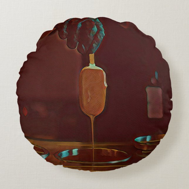 Ik hou van ijspaprika rond kussen (Voorkant)