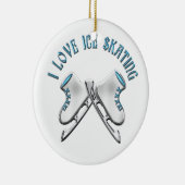 Ik hou van ijsschaatsen keramisch ornament (Rechts)