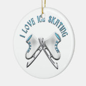 Ik hou van ijsschaatsen keramisch ornament (Links)
