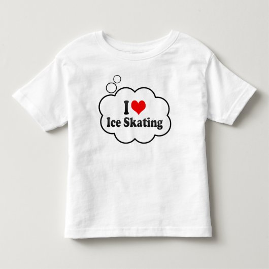 Ik hou van ijsschaatsen kinder shirts (Voorkant)