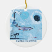 Ik hou van ijsvisserij keramisch ornament (Voorkant)