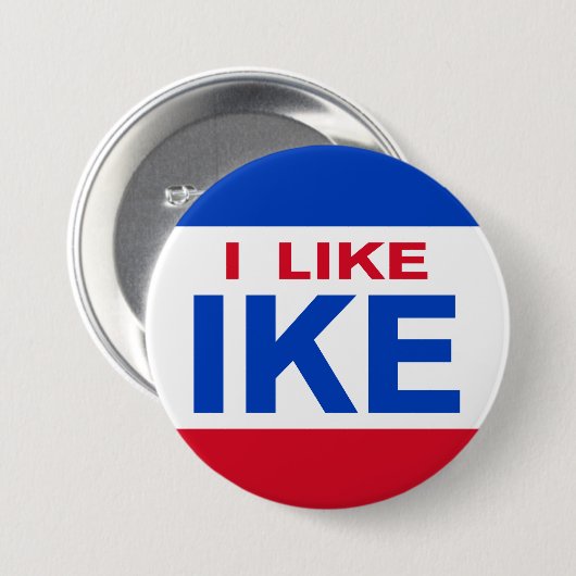 Ik hou van Ike Campaign Button (Voorkant /achterkant)