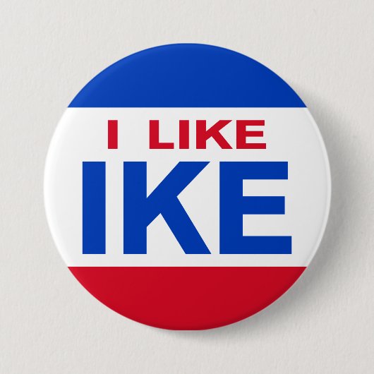 Ik hou van Ike Campaign Button (Voorkant)