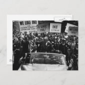 Ik hou van Ike Dwight D. Eisenhower-campagne Briefkaart (Voorkant / Achterkant)