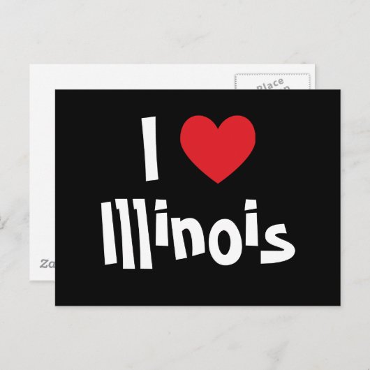 Ik hou van Illinois Briefkaart (Voorkant / Achterkant)