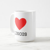 Ik hou van Illinois Koffiemok (Voorkant links)