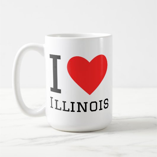 Ik hou van Illinois Koffiemok (Links)