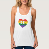 Ik hou van Illinois Rainbow Heart Tanktop (Voorkant)