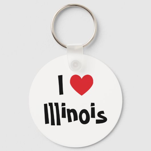 Ik hou van Illinois Sleutelhanger (Voorkant)