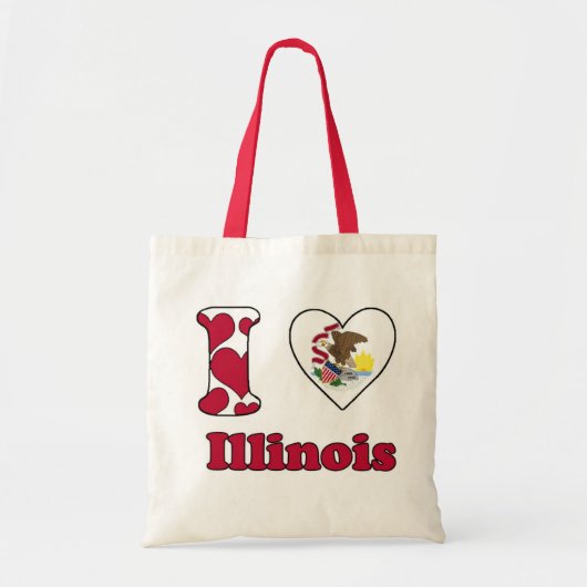 Ik hou van Illinois Tote Bag (Voorkant)