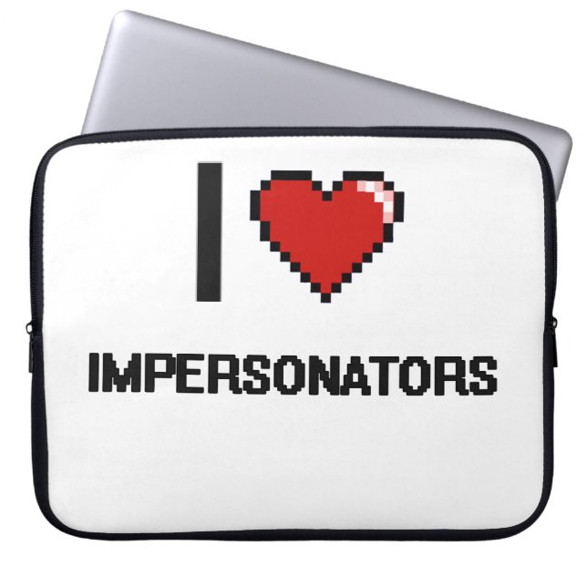 Ik hou van imitators laptop sleeve (Voorkant)
