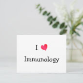 Ik hou van immunologie briefkaart (Staand voorkant)