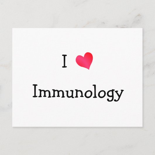 Ik hou van immunologie briefkaart (Voorkant)