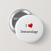 Ik hou van immunologie ronde button 5,7 cm (Voorkant /achterkant)