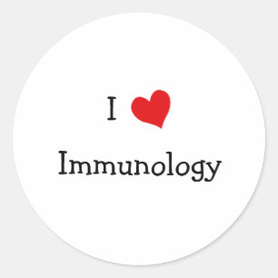 Ik hou van immunologie ronde sticker
