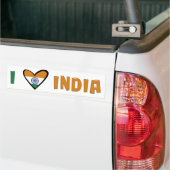 Ik hou van India Bumpersticker (Op Truck)