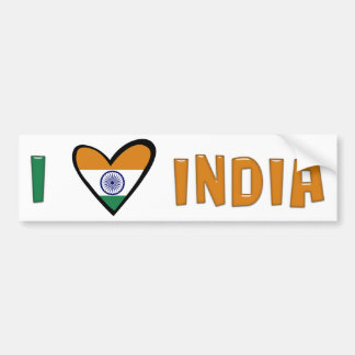 Ik hou van India Bumpersticker