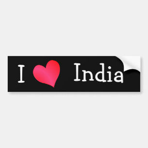 Ik hou van India Bumpersticker