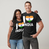 Ik hou van India hartvlag India T-shirt (Unisex)